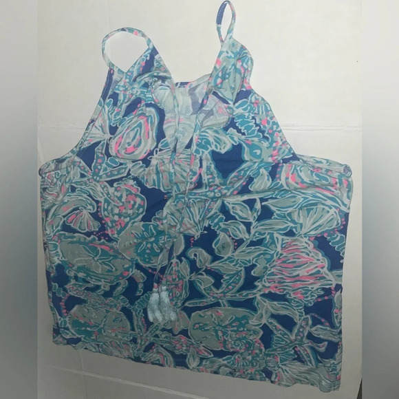 Lilly Pulitzer Margot Pima cotton blend spaghetti strap top, size Medium - Picture 1 of 5